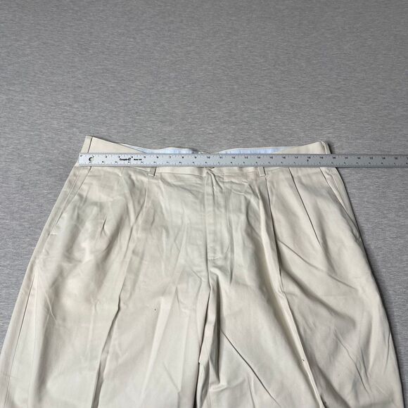 Perry Ellis Portfolio Men’s Vintage Solid Ivory Dress Pants 40x30 - Picture 3 of 12